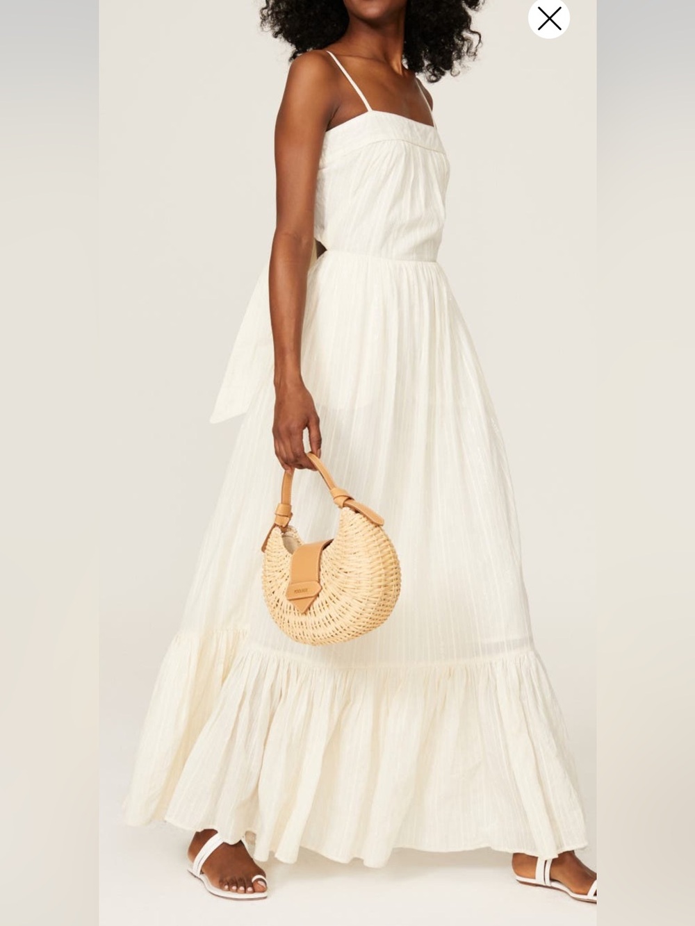 Joie Ivory Elissabet Maxi Dress with Spaghetti Straps